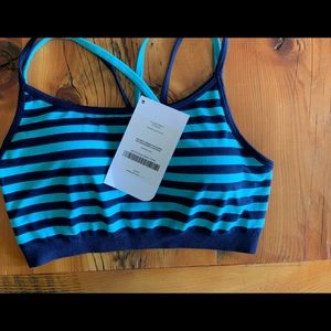 Striped sports bra